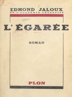 cover image of L'égarée